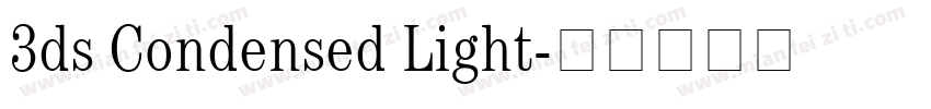 3ds Condensed Light字体转换
